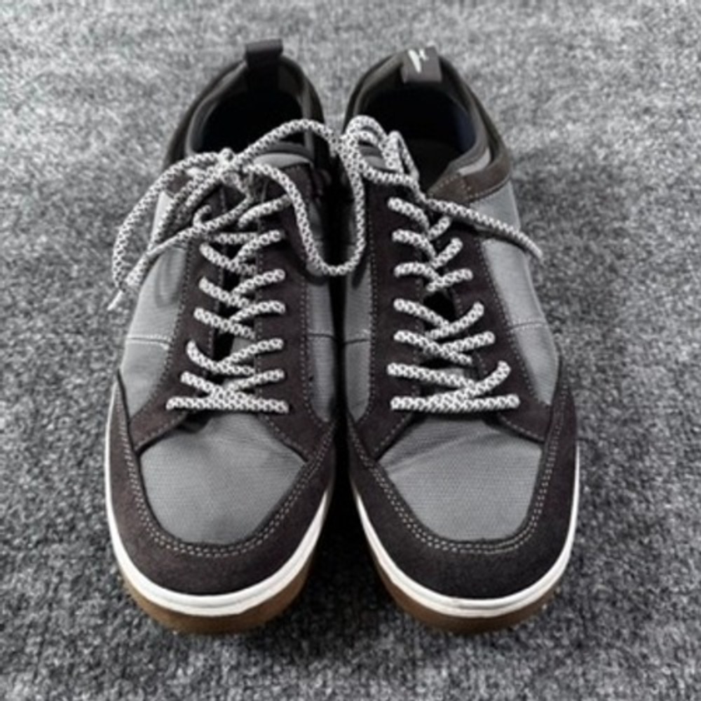 Johnnie-O Surfside Sneaker Mens Size 9.5  M Gray Nylon Leather Sneakers Shoes